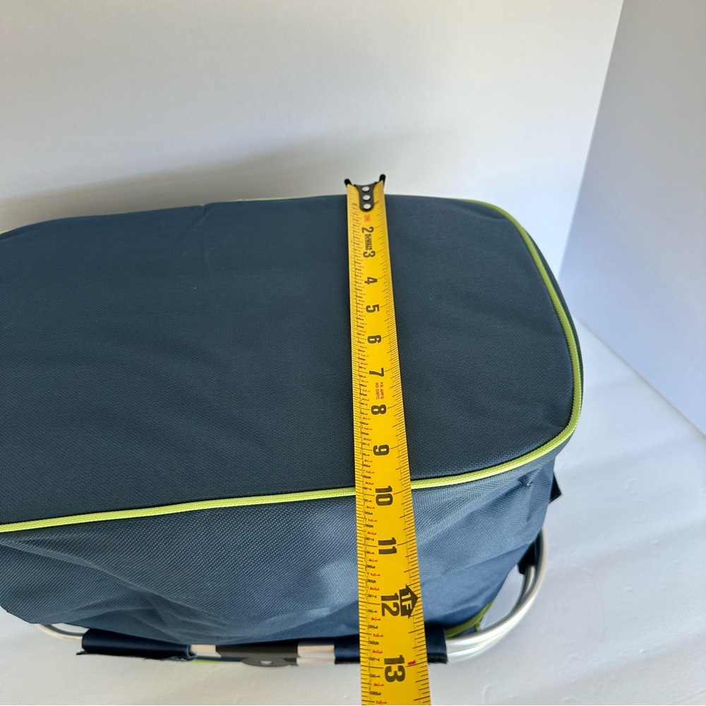 Eternal Lifestyle Insulated Folding Picnic Basket Navy Blue 18x11x14 Cooler Tote - Picture 6 of 17